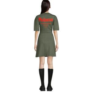 Alexander McQueen Dress Womens XS Green Short Sleeve Graffiti Logo T-Shirt